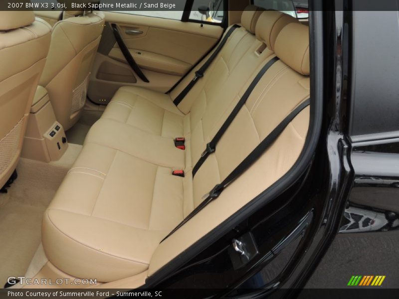 Black Sapphire Metallic / Sand Beige 2007 BMW X3 3.0si