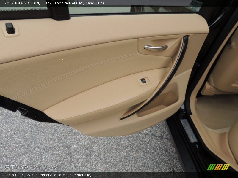 Black Sapphire Metallic / Sand Beige 2007 BMW X3 3.0si