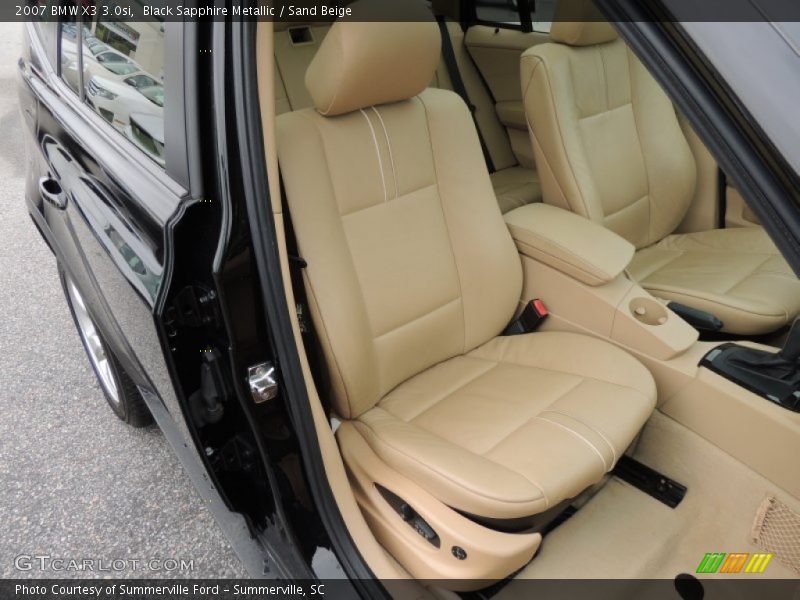 Black Sapphire Metallic / Sand Beige 2007 BMW X3 3.0si