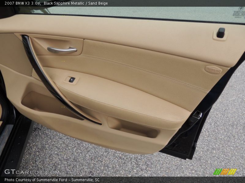 Black Sapphire Metallic / Sand Beige 2007 BMW X3 3.0si