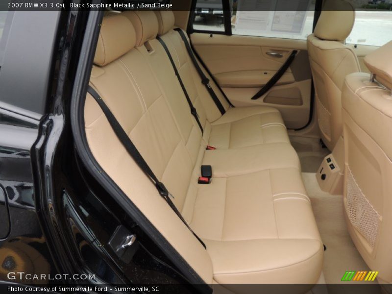 Black Sapphire Metallic / Sand Beige 2007 BMW X3 3.0si