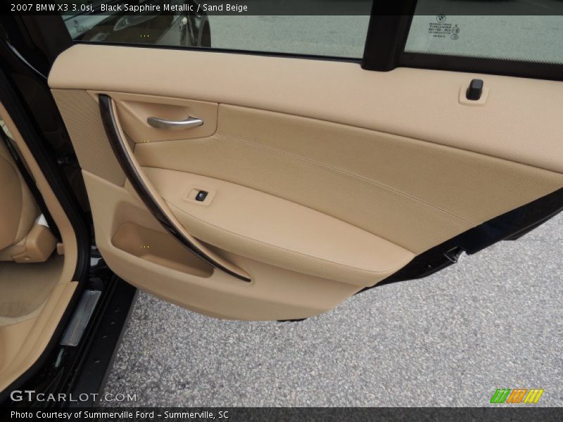 Black Sapphire Metallic / Sand Beige 2007 BMW X3 3.0si
