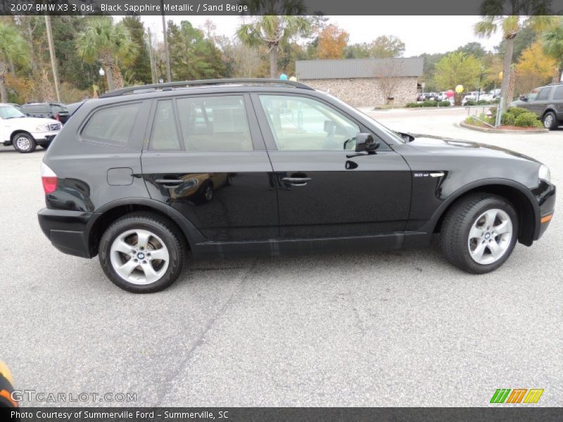 Black Sapphire Metallic / Sand Beige 2007 BMW X3 3.0si