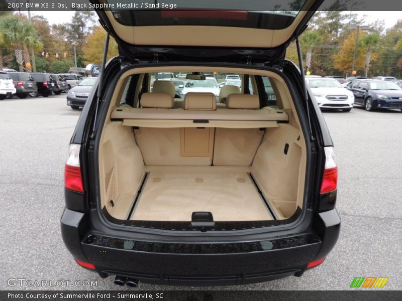 Black Sapphire Metallic / Sand Beige 2007 BMW X3 3.0si