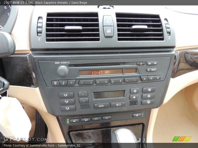 Black Sapphire Metallic / Sand Beige 2007 BMW X3 3.0si