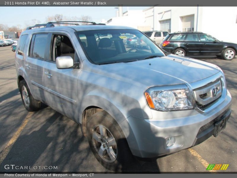 Alabaster Silver Metallic / Black 2011 Honda Pilot EX 4WD