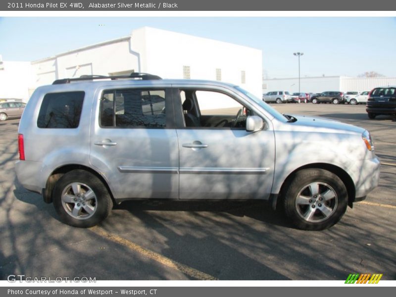 Alabaster Silver Metallic / Black 2011 Honda Pilot EX 4WD