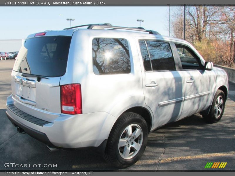 Alabaster Silver Metallic / Black 2011 Honda Pilot EX 4WD