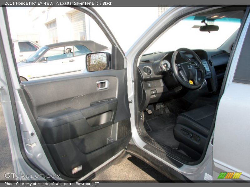Alabaster Silver Metallic / Black 2011 Honda Pilot EX 4WD