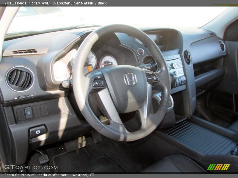 Alabaster Silver Metallic / Black 2011 Honda Pilot EX 4WD