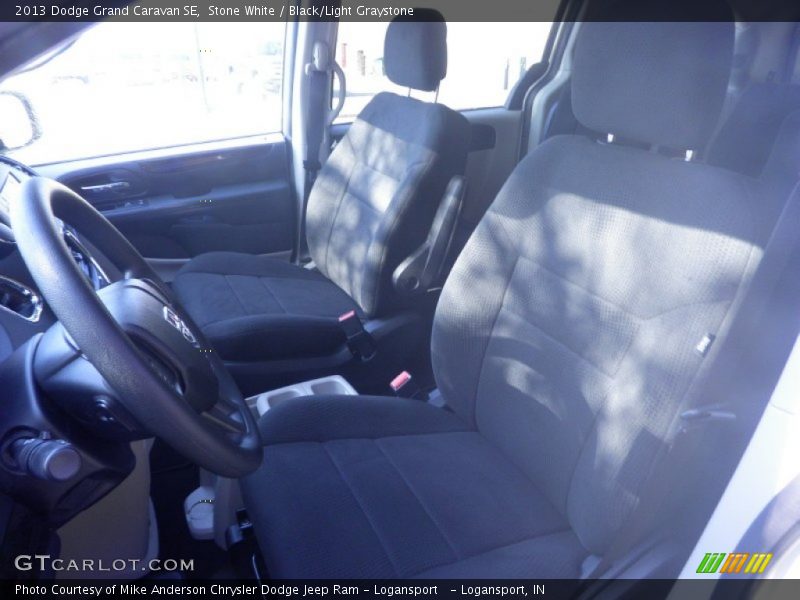 Stone White / Black/Light Graystone 2013 Dodge Grand Caravan SE