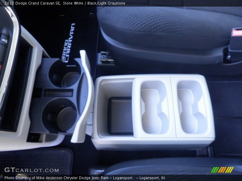 Stone White / Black/Light Graystone 2013 Dodge Grand Caravan SE