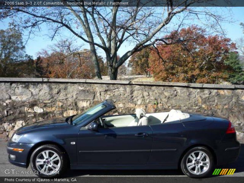 Nocturne Blue Metallic / Parchment 2006 Saab 9-3 2.0T Convertible