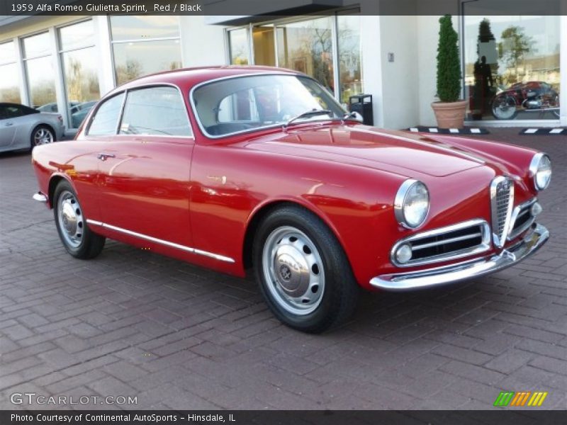 Red / Black 1959 Alfa Romeo Giulietta Sprint