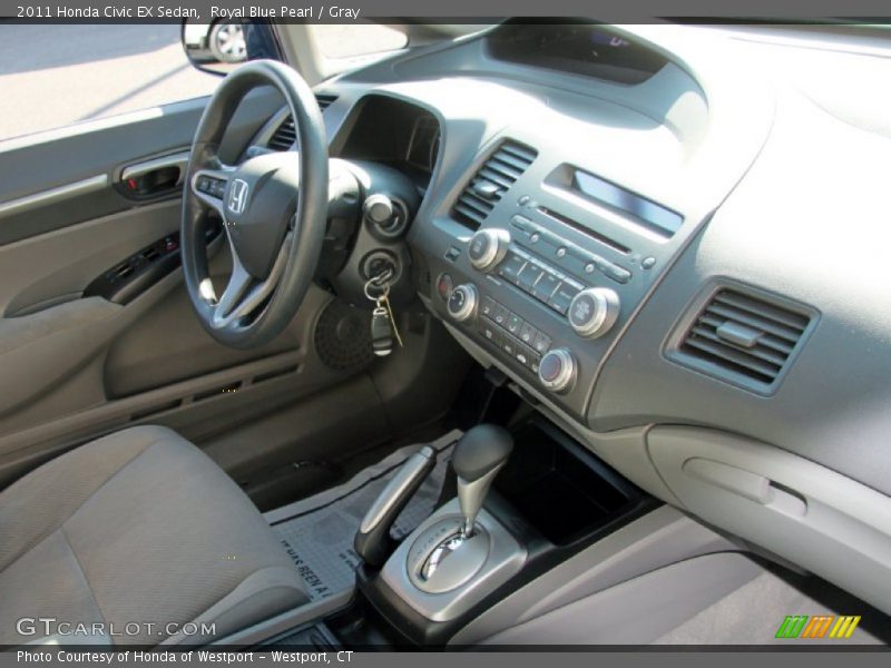 Royal Blue Pearl / Gray 2011 Honda Civic EX Sedan