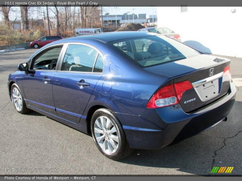 Royal Blue Pearl / Gray 2011 Honda Civic EX Sedan