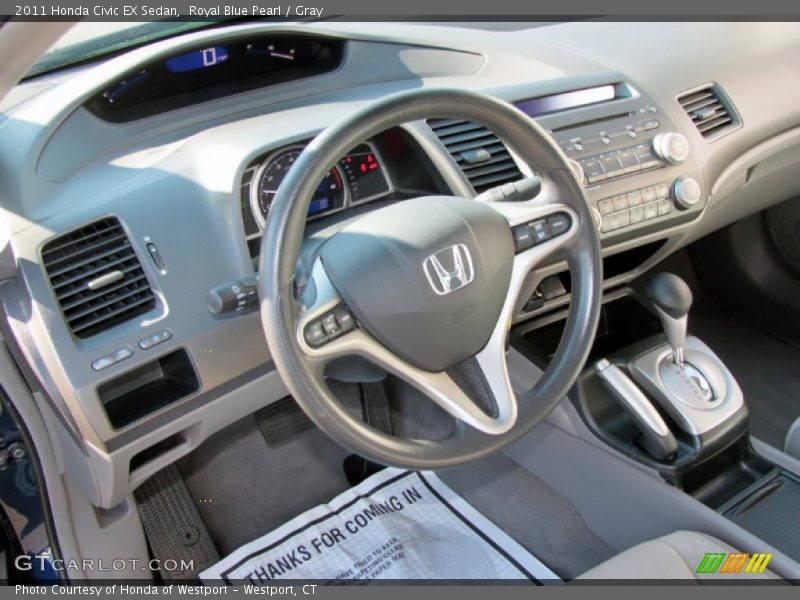 Royal Blue Pearl / Gray 2011 Honda Civic EX Sedan