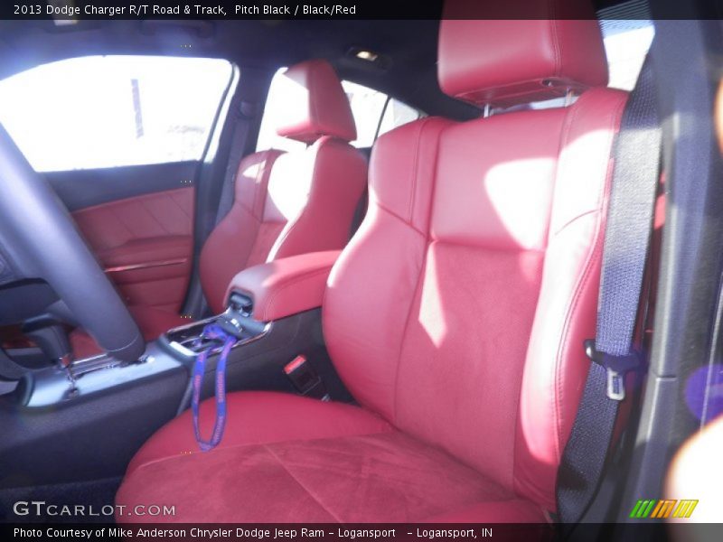 Pitch Black / Black/Red 2013 Dodge Charger R/T Road & Track