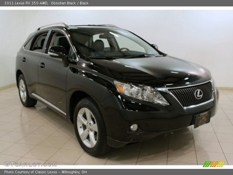 Obsidian Black / Black 2011 Lexus RX 350 AWD
