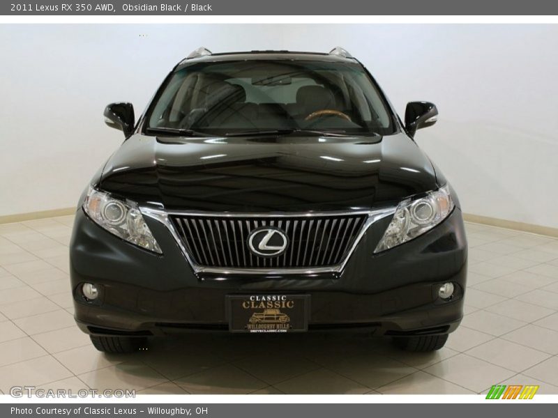 Obsidian Black / Black 2011 Lexus RX 350 AWD