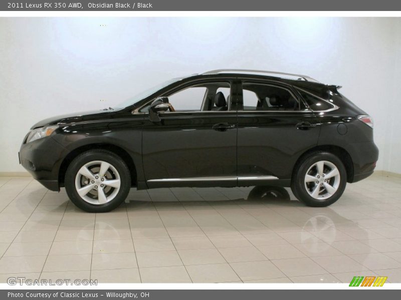 Obsidian Black / Black 2011 Lexus RX 350 AWD