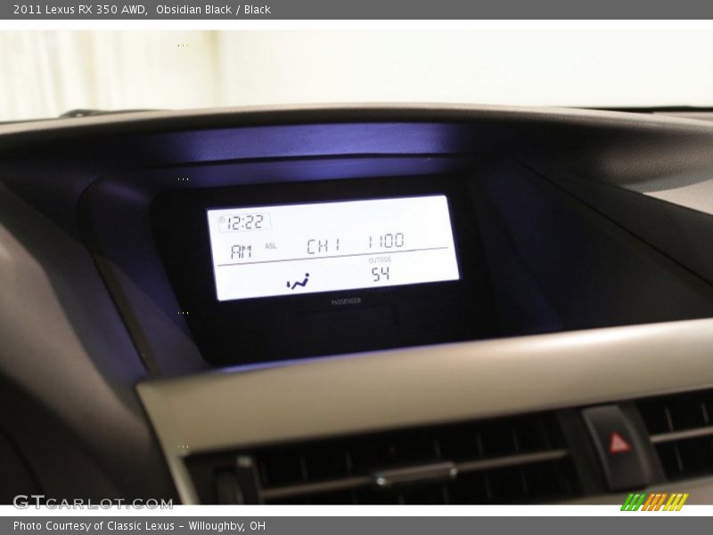 Obsidian Black / Black 2011 Lexus RX 350 AWD