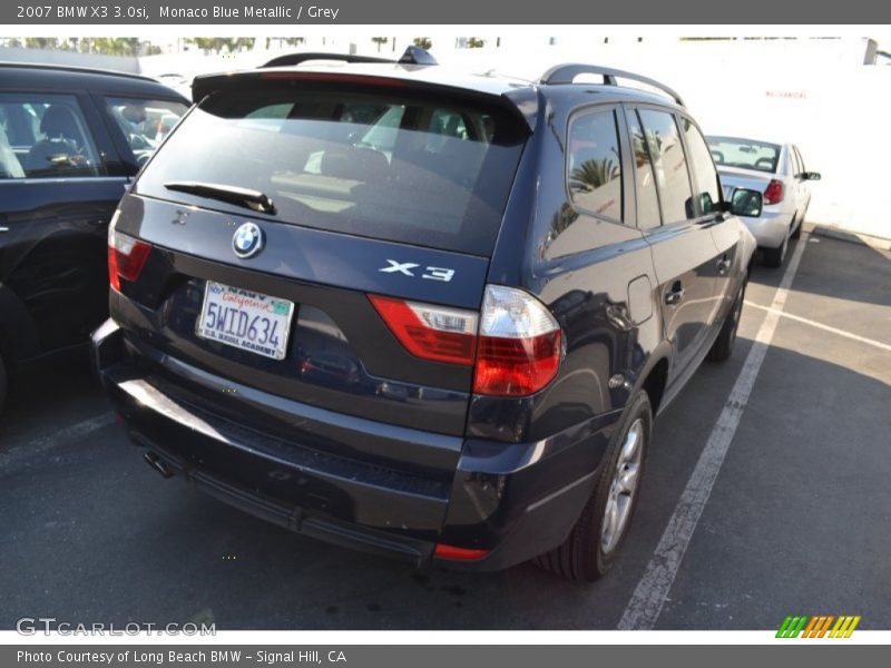 Monaco Blue Metallic / Grey 2007 BMW X3 3.0si