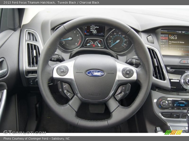 Tuxedo Black / Charcoal Black 2013 Ford Focus Titanium Hatchback