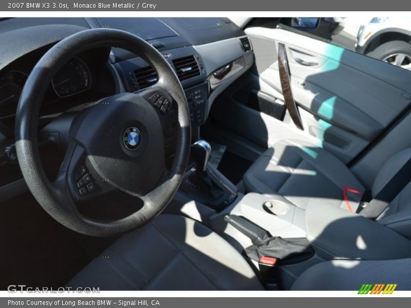Monaco Blue Metallic / Grey 2007 BMW X3 3.0si