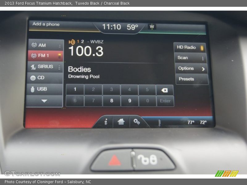 Tuxedo Black / Charcoal Black 2013 Ford Focus Titanium Hatchback