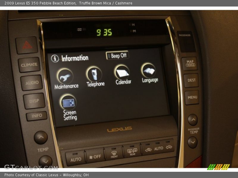 Truffle Brown Mica / Cashmere 2009 Lexus ES 350 Pebble Beach Edition
