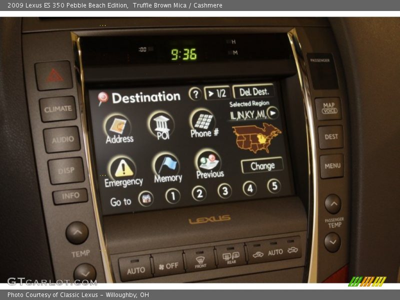 Truffle Brown Mica / Cashmere 2009 Lexus ES 350 Pebble Beach Edition