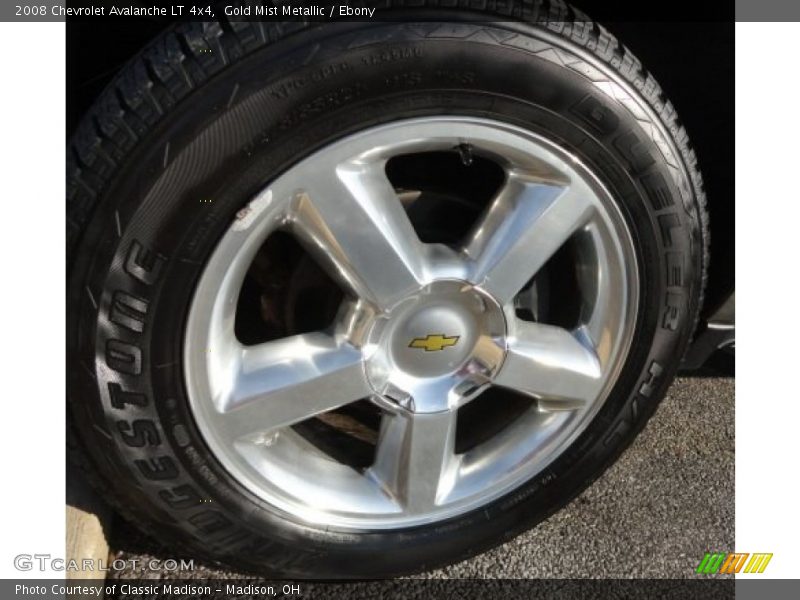 Gold Mist Metallic / Ebony 2008 Chevrolet Avalanche LT 4x4