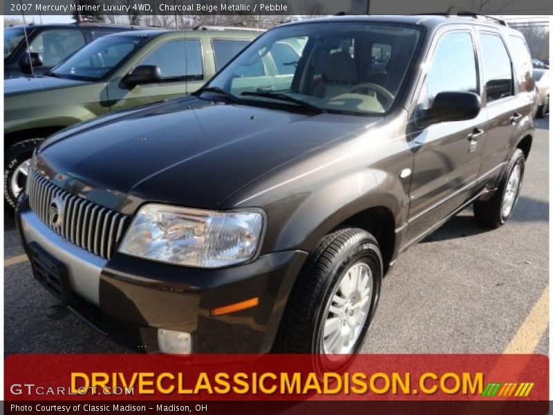 Charcoal Beige Metallic / Pebble 2007 Mercury Mariner Luxury 4WD