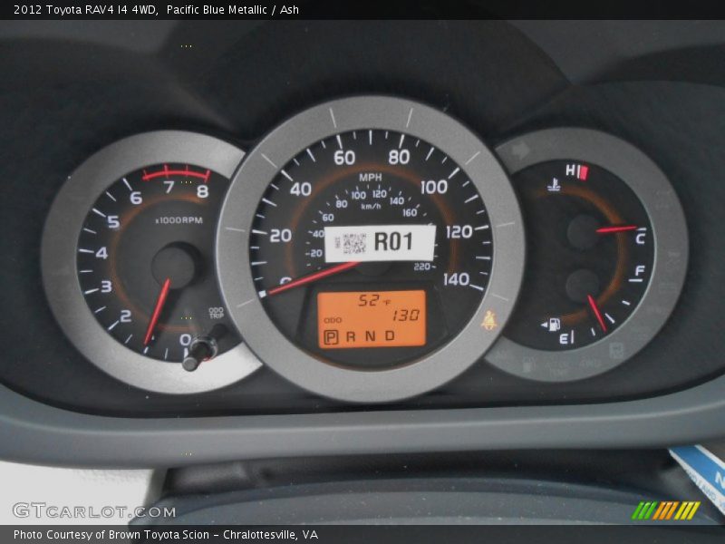 Pacific Blue Metallic / Ash 2012 Toyota RAV4 I4 4WD