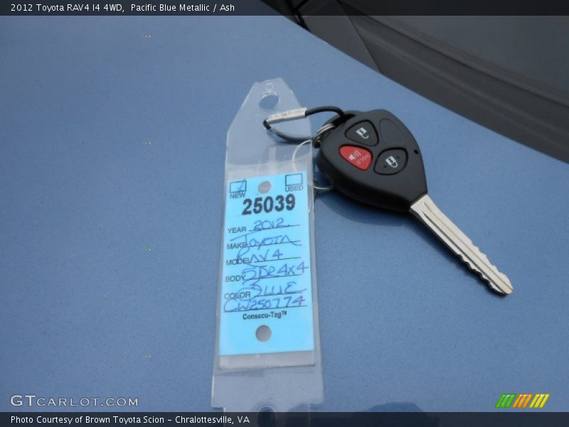 Pacific Blue Metallic / Ash 2012 Toyota RAV4 I4 4WD