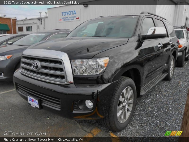 Black / Sand Beige 2012 Toyota Sequoia Limited 4WD