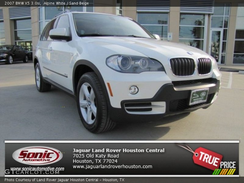 Alpine White / Sand Beige 2007 BMW X5 3.0si