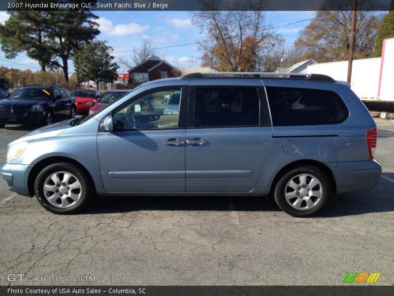 South Pacific Blue / Beige 2007 Hyundai Entourage GLS