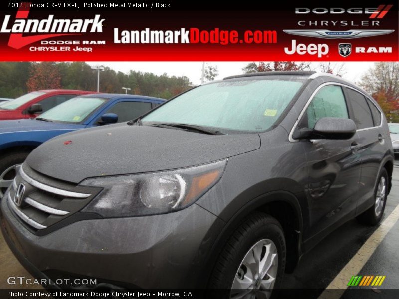 Polished Metal Metallic / Black 2012 Honda CR-V EX-L