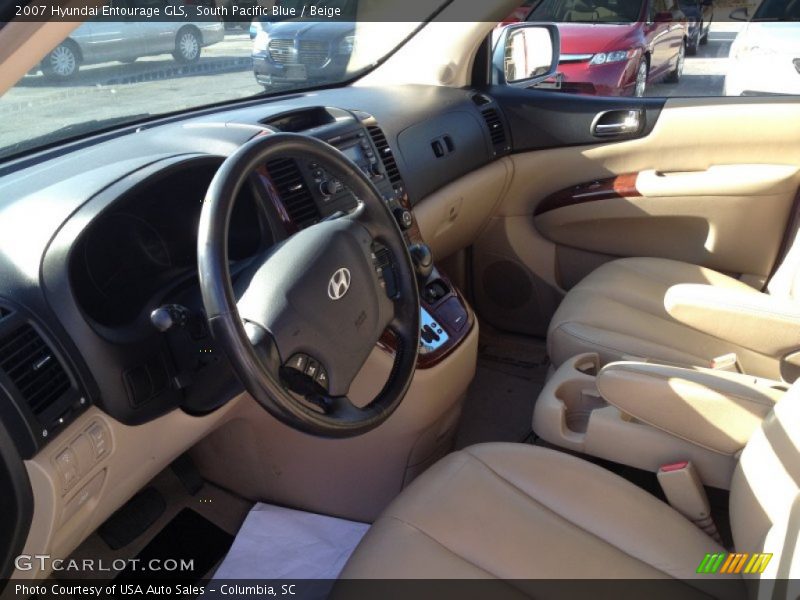 South Pacific Blue / Beige 2007 Hyundai Entourage GLS