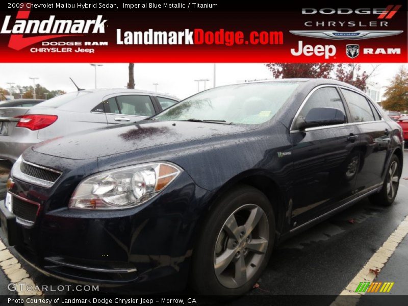 Imperial Blue Metallic / Titanium 2009 Chevrolet Malibu Hybrid Sedan