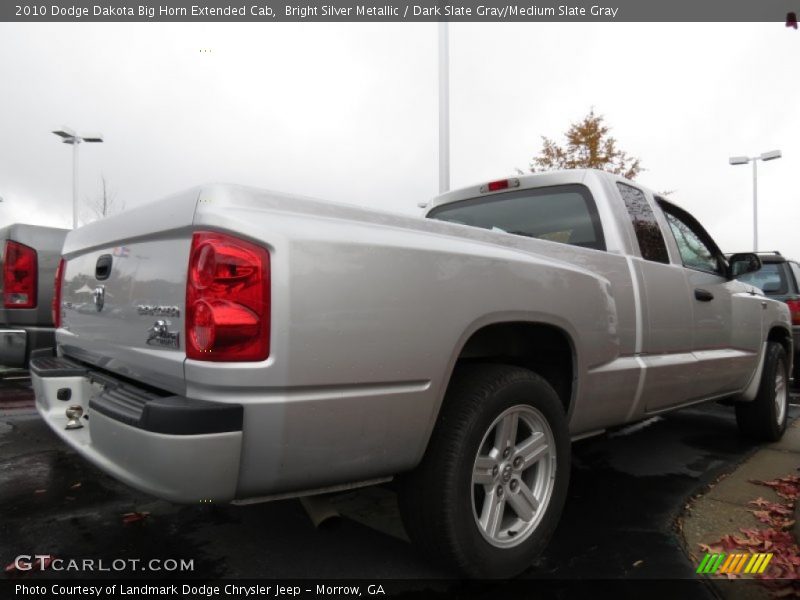 Bright Silver Metallic / Dark Slate Gray/Medium Slate Gray 2010 Dodge Dakota Big Horn Extended Cab