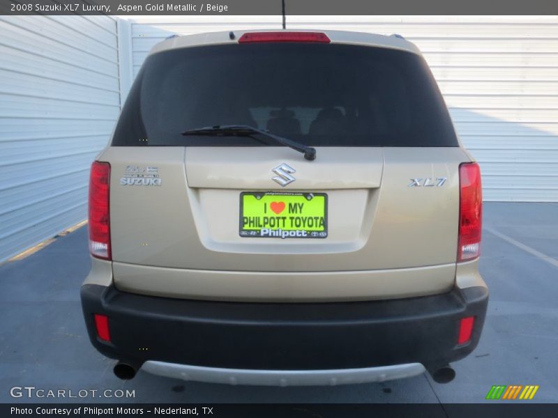 Aspen Gold Metallic / Beige 2008 Suzuki XL7 Luxury