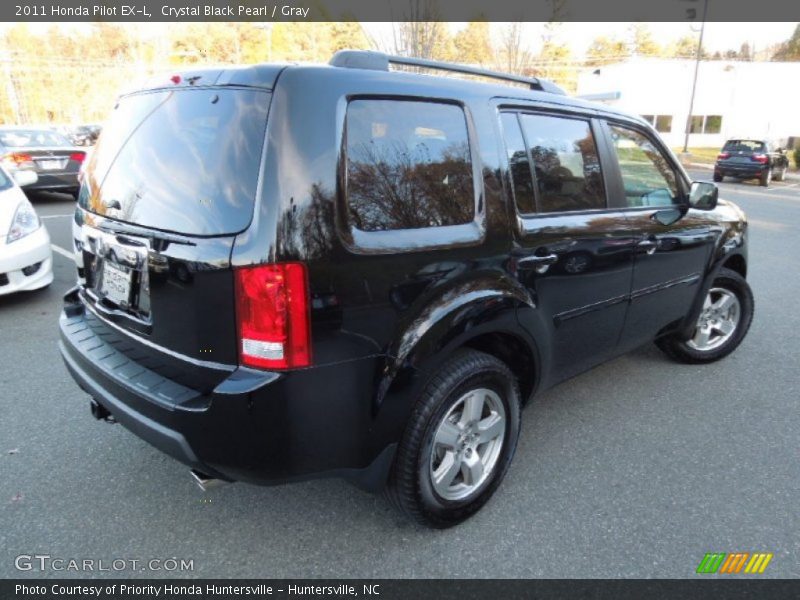 Crystal Black Pearl / Gray 2011 Honda Pilot EX-L