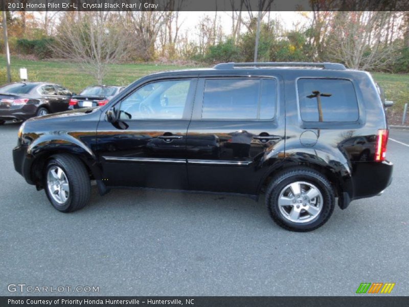 Crystal Black Pearl / Gray 2011 Honda Pilot EX-L