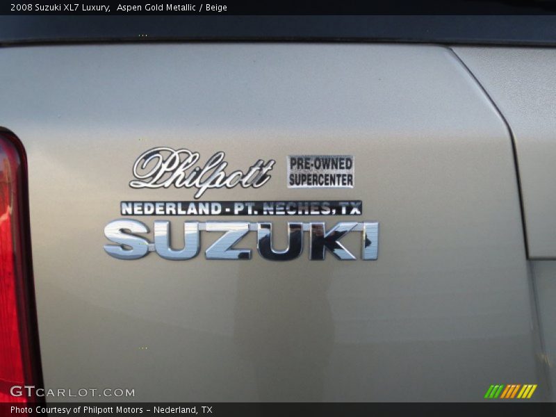 Aspen Gold Metallic / Beige 2008 Suzuki XL7 Luxury