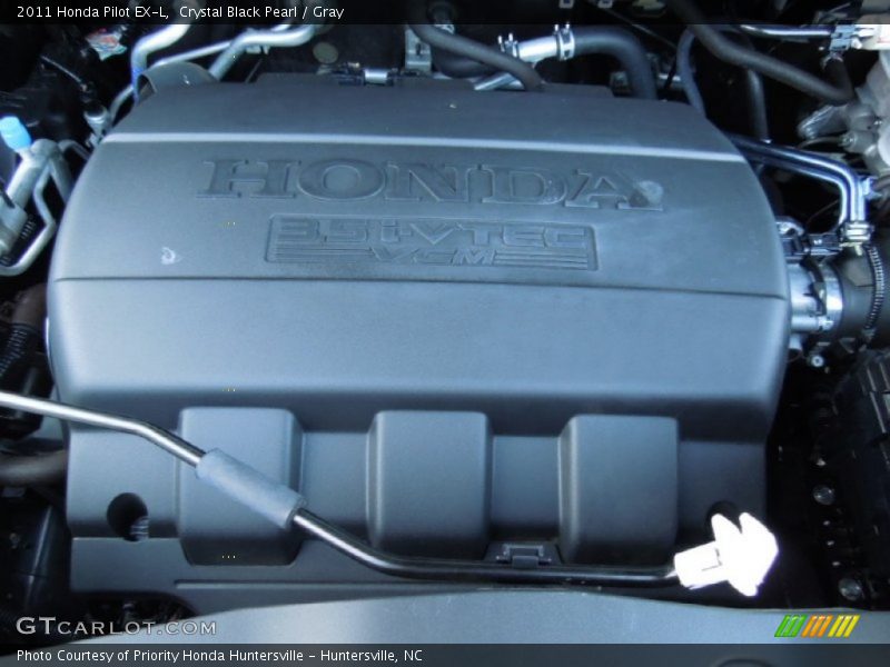 Crystal Black Pearl / Gray 2011 Honda Pilot EX-L