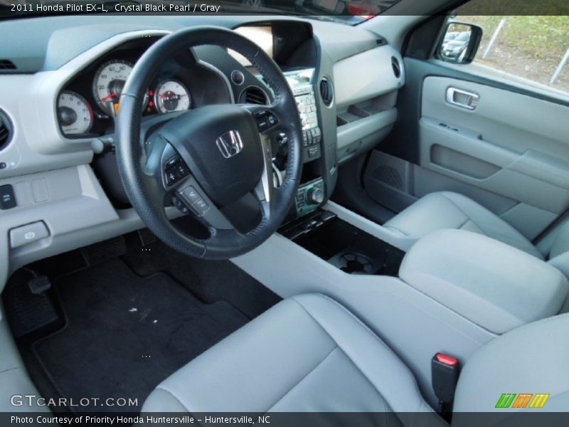 Crystal Black Pearl / Gray 2011 Honda Pilot EX-L