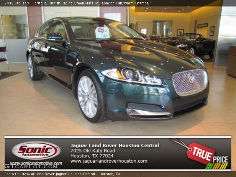 British Racing Green Metallic / London Tan/Warm Charcoal 2012 Jaguar XF Portfolio